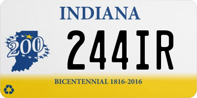 IN license plate 244IR