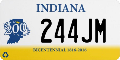 IN license plate 244JM