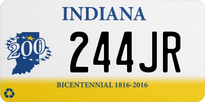 IN license plate 244JR