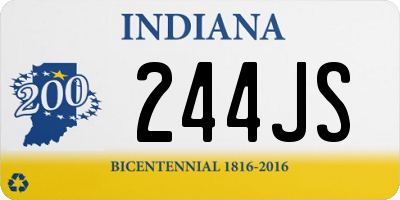 IN license plate 244JS