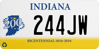 IN license plate 244JW