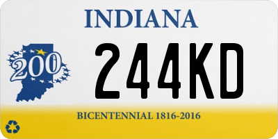 IN license plate 244KD