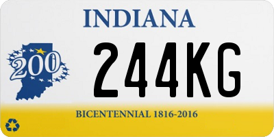 IN license plate 244KG