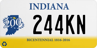 IN license plate 244KN