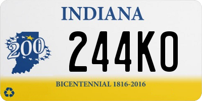 IN license plate 244KO