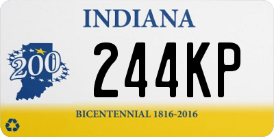 IN license plate 244KP