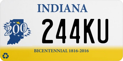 IN license plate 244KU