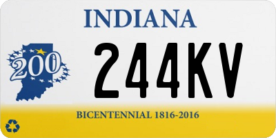 IN license plate 244KV