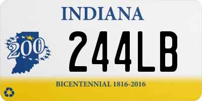 IN license plate 244LB