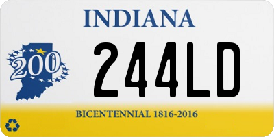 IN license plate 244LD