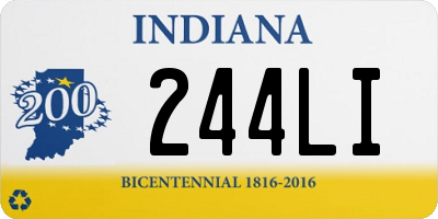 IN license plate 244LI