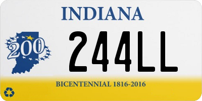 IN license plate 244LL