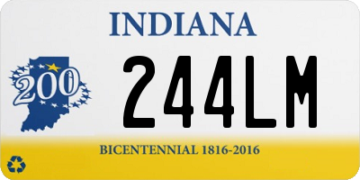 IN license plate 244LM