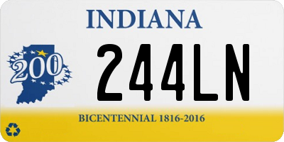 IN license plate 244LN