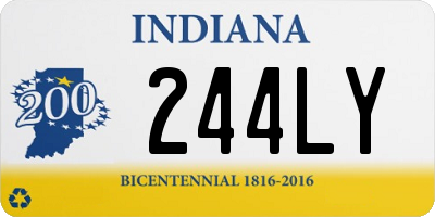 IN license plate 244LY