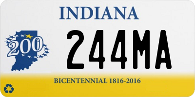 IN license plate 244MA