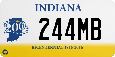 IN license plate 244MB