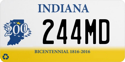 IN license plate 244MD