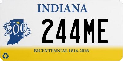 IN license plate 244ME