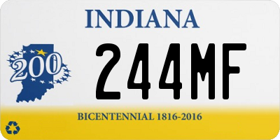 IN license plate 244MF