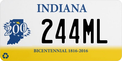 IN license plate 244ML