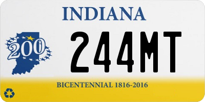 IN license plate 244MT