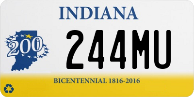 IN license plate 244MU