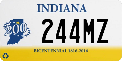 IN license plate 244MZ