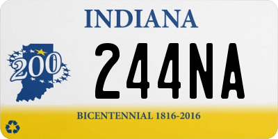 IN license plate 244NA