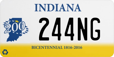 IN license plate 244NG