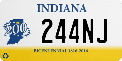 IN license plate 244NJ