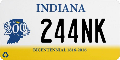 IN license plate 244NK