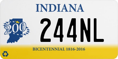 IN license plate 244NL