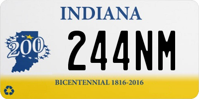 IN license plate 244NM