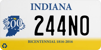 IN license plate 244NO