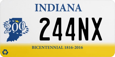 IN license plate 244NX