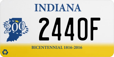 IN license plate 244OF