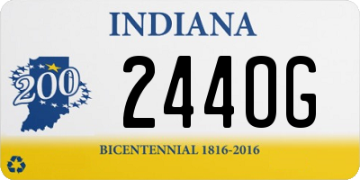 IN license plate 244OG