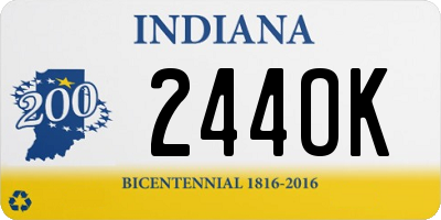 IN license plate 244OK