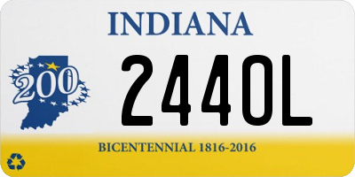 IN license plate 244OL