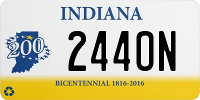 IN license plate 244ON