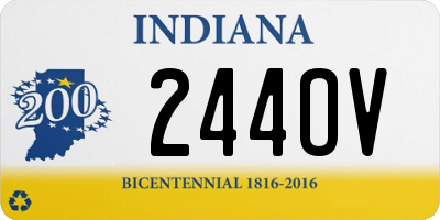 IN license plate 244OV