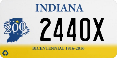IN license plate 244OX