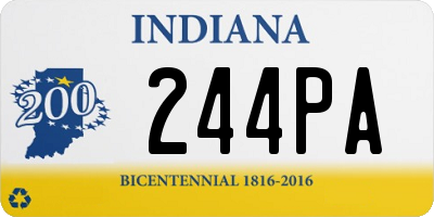 IN license plate 244PA