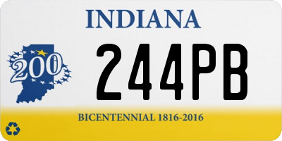 IN license plate 244PB