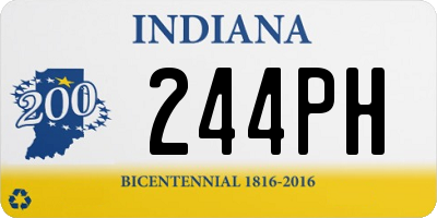 IN license plate 244PH