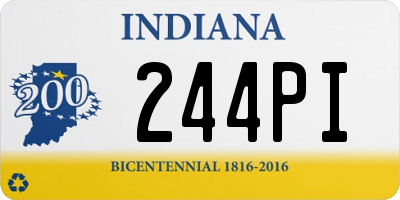 IN license plate 244PI