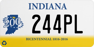 IN license plate 244PL