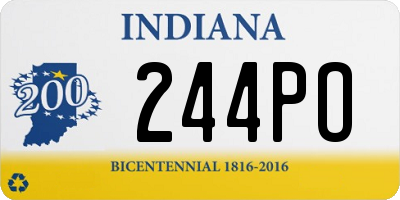 IN license plate 244PO