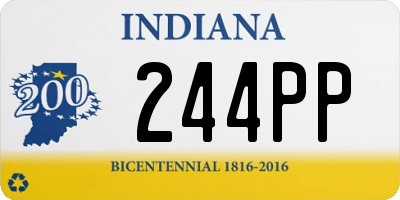 IN license plate 244PP